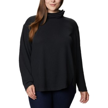 Columbia Pine Street Split Cowl Neck Plus Size, Sudaderas Negros Para Mujer | 708629-HNQ